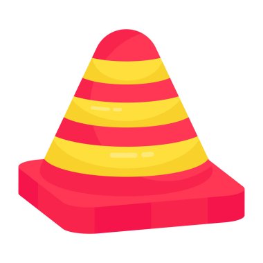 İnşaat konisinin modaya uygun vektör tasarımı