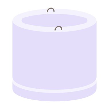 Beton bloğun kavramsal düz tasarım simgesi