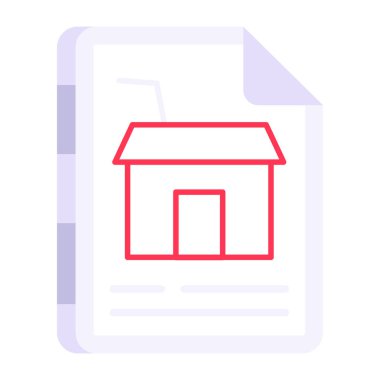 İnşaat planının kavramsal düz tasarım simgesi