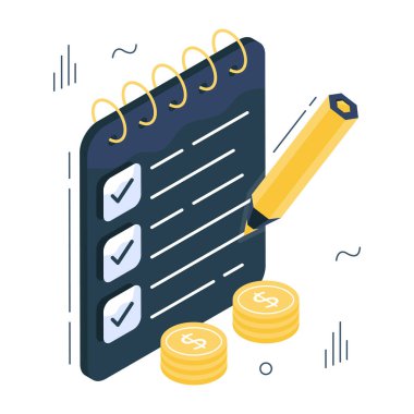 Kontrol listesinin mükemmel tasarım simgesi