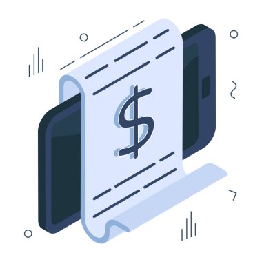 A unique design icon of invoice