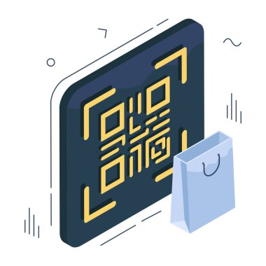 Alışveriş barkodunun modern tasarım simgesi