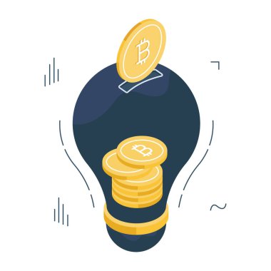 Bitcoin fikrinin mükemmel tasarım simgesi