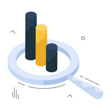 Veri analizinin modern tasarım simgesi 