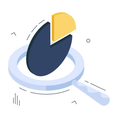 Veri analizinin modern tasarım simgesi 