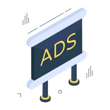 Reklam panosunun düzenlenebilir tasarım simgesi 