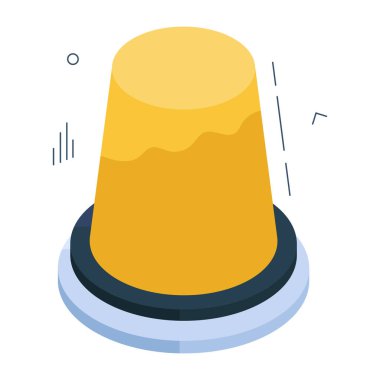 Dönen ışık simgesi, sirenin vektör tasarımı