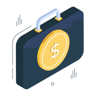 Para çantasının moda tasarım simgesi 