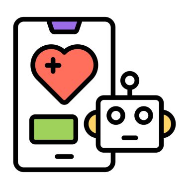 Mobil robotun premimium indirme simgesi 