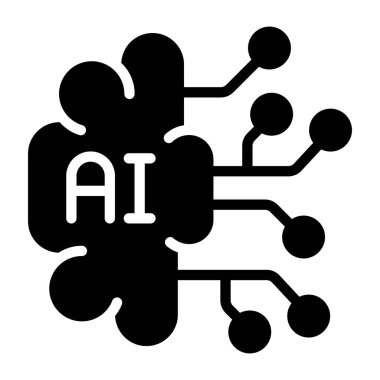 Yapay beynin modern tasarım simgesi