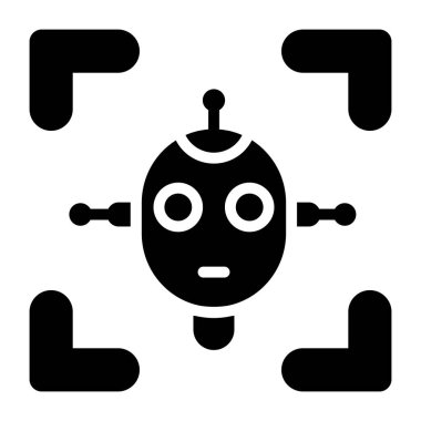 Yüz tanıma için düzenlenebilir bir tasarım simgesi