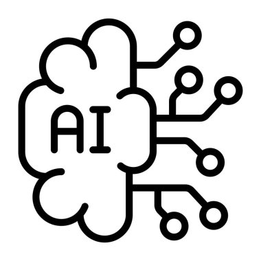 Yapay beynin modern tasarım simgesi