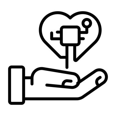 Yapay kalbin mükemmel tasarım simgesi