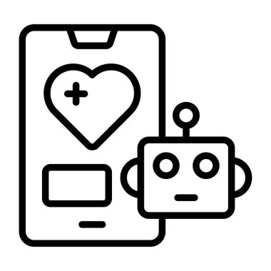 Mobil robotun premimium indirme simgesi 