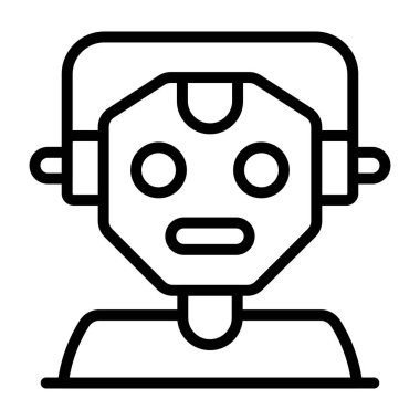 Müşteri hizmetleri temsilcisinin doğrusal tasarım simgesi 