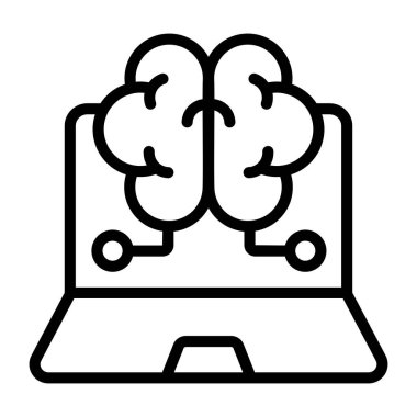 Çevrimiçi beynin modern tasarım simgesi