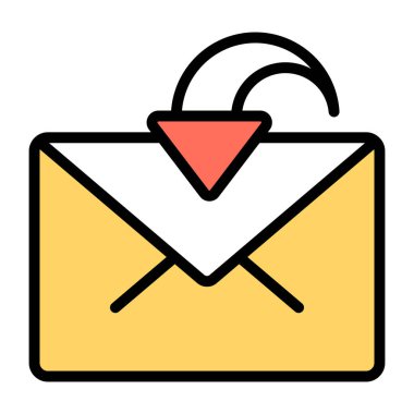 Düz dizaynlı posta simgesi alındı