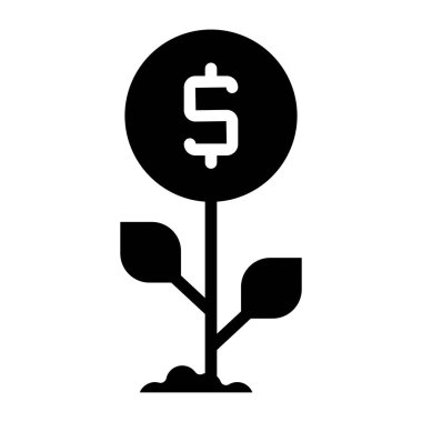 Dolar bitkisinin modern tasarım simgesi