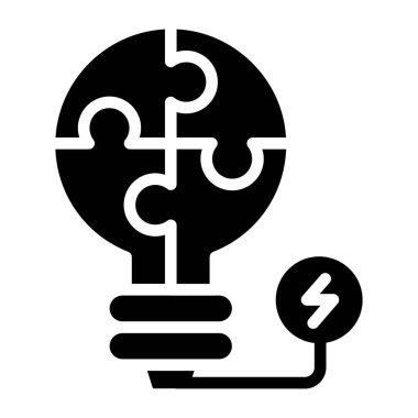 Problem çözmenin kavramsal katı tasarım simgesi 