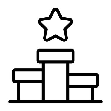 Sıralama podyumunun bir simge tasarımı