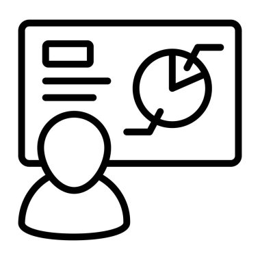 Unique design icon of business presentation 