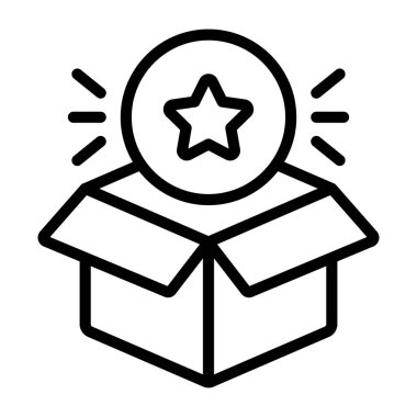 Yıldız kutusunun modern tasarım simgesi