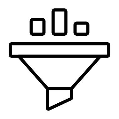 Veri filtrelemesinin yaratıcı tasarım simgesi 