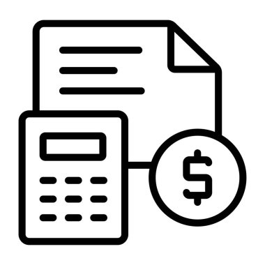 Bütçe muhasebesinin düzenlenebilir tasarım simgesi 