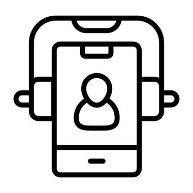 Mobil CSR 'ın renkli tasarım simgesi 