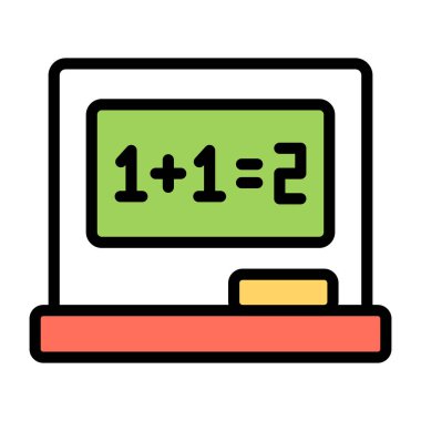 Online matematik sınıfının güzel bir tasarım simgesi