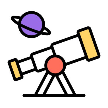 Teleskopun yaratıcı tasarım simgesi