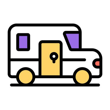 Okul otobüsünün güzel bir tasarım simgesi