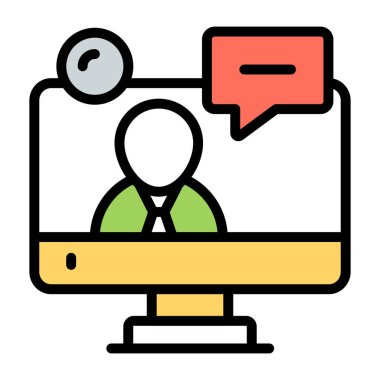 Çevrimiçi sohbetin moda tasarım simgesi