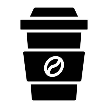 Kahve fincanının kabartma tasarımı.