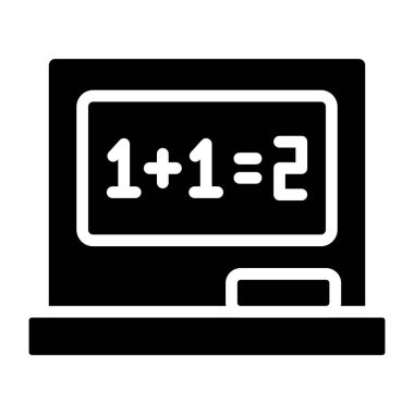 Online matematik sınıfının güzel bir tasarım simgesi