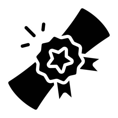 Diplomanın kabartma tasarımı simgesi