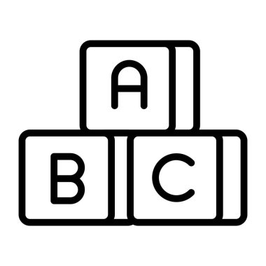 Alfabe bloklarının modern tasarım simgesi