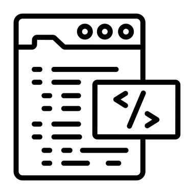 Bir satır tasarımı simgesi web kodlaması