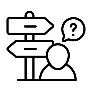 İşaret panosunun doğrusal tasarım simgesi