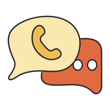 Telefon sohbetinin yaratıcı tasarım simgesi