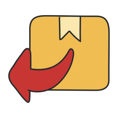 Paket dönüşünün modern tasarım simgesi