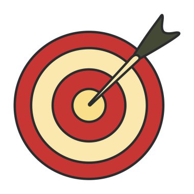Hedefin renkli tasarım simgesi
