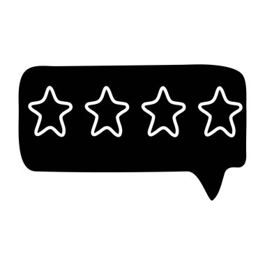 Müşteri incelemesinin sağlam bir tasarım simgesi