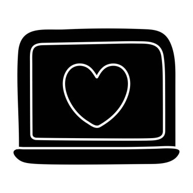 Çevrimiçi aşkın modern tasarım simgesi