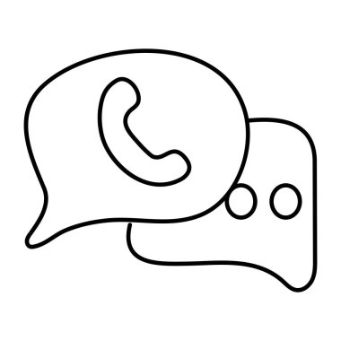 Telefon sohbetinin yaratıcı tasarım simgesi