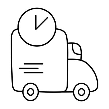 Teslimat zamanının doğrusal tasarım simgesi