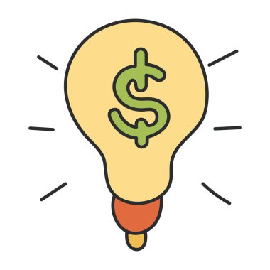 Finansal fikrin düzenlenebilir tasarım simgesi