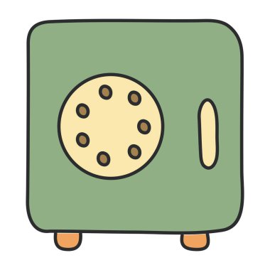 Banka kasasının modern tasarım simgesi