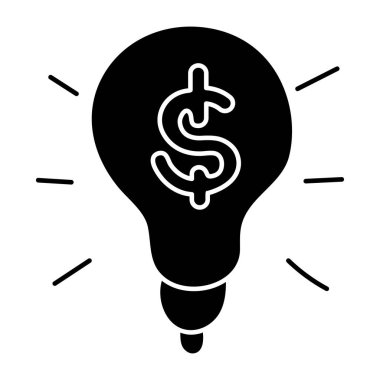 Finansal fikrin düzenlenebilir tasarım simgesi