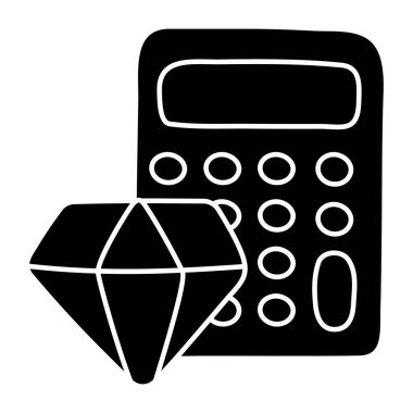 Modern style vector of calculator icon clipart